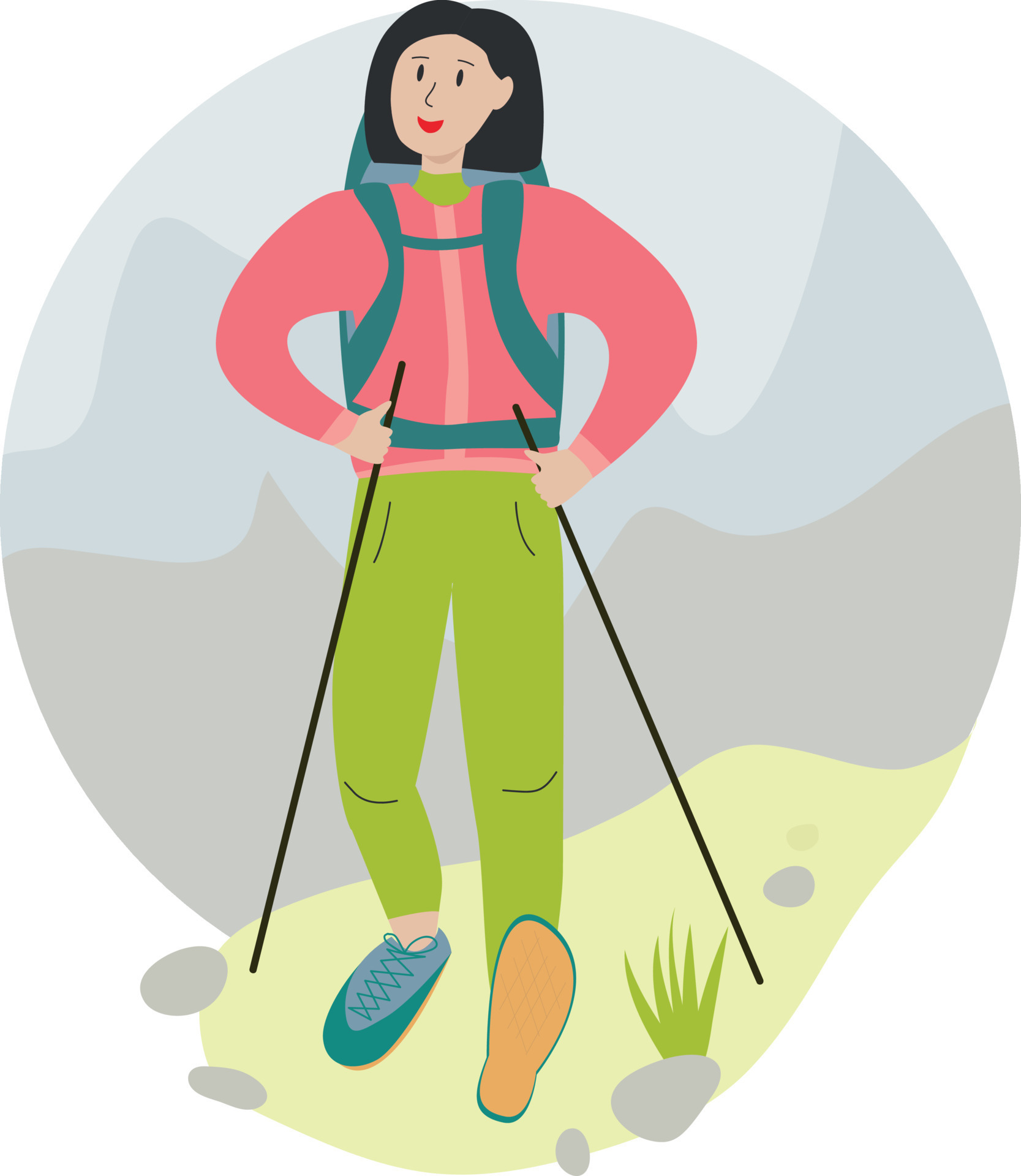 A girl is hiking in the mountains with a backpack, a cartoon hiker on the background of the mountains, a walk outside 13797934 Vector Art at Vecteezy A girl is hiking in the mountains with a backpack, a cartoon hiker on the background of the mountains, a walk outside 13797934 Vector Art at Vecteezy