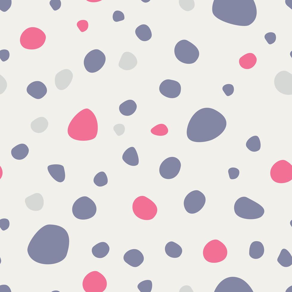 Random dots seamless pattern, pastel background doodle repeating elements vector