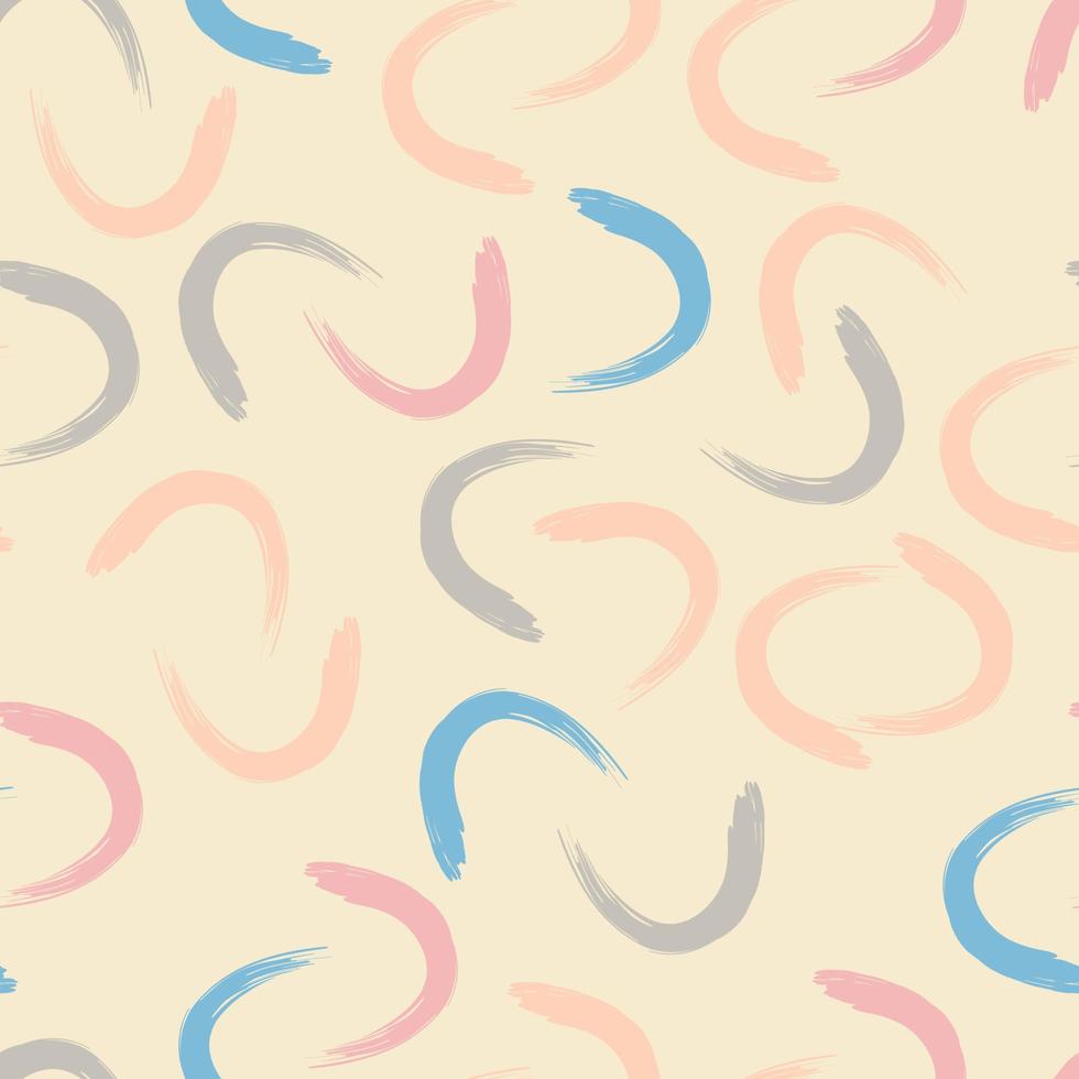 Seamless pattern brush strokes, abstract strokes of neutral colors vector