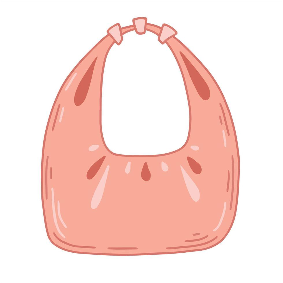 ilustraciones dibujadas a mano con vectores de colores. bolsa de accesorios de moda para mujer.