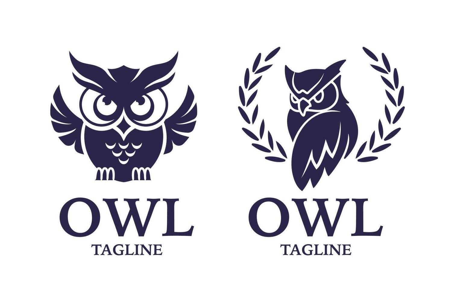 Owl bird logo, education owl, wise owl logo design vector