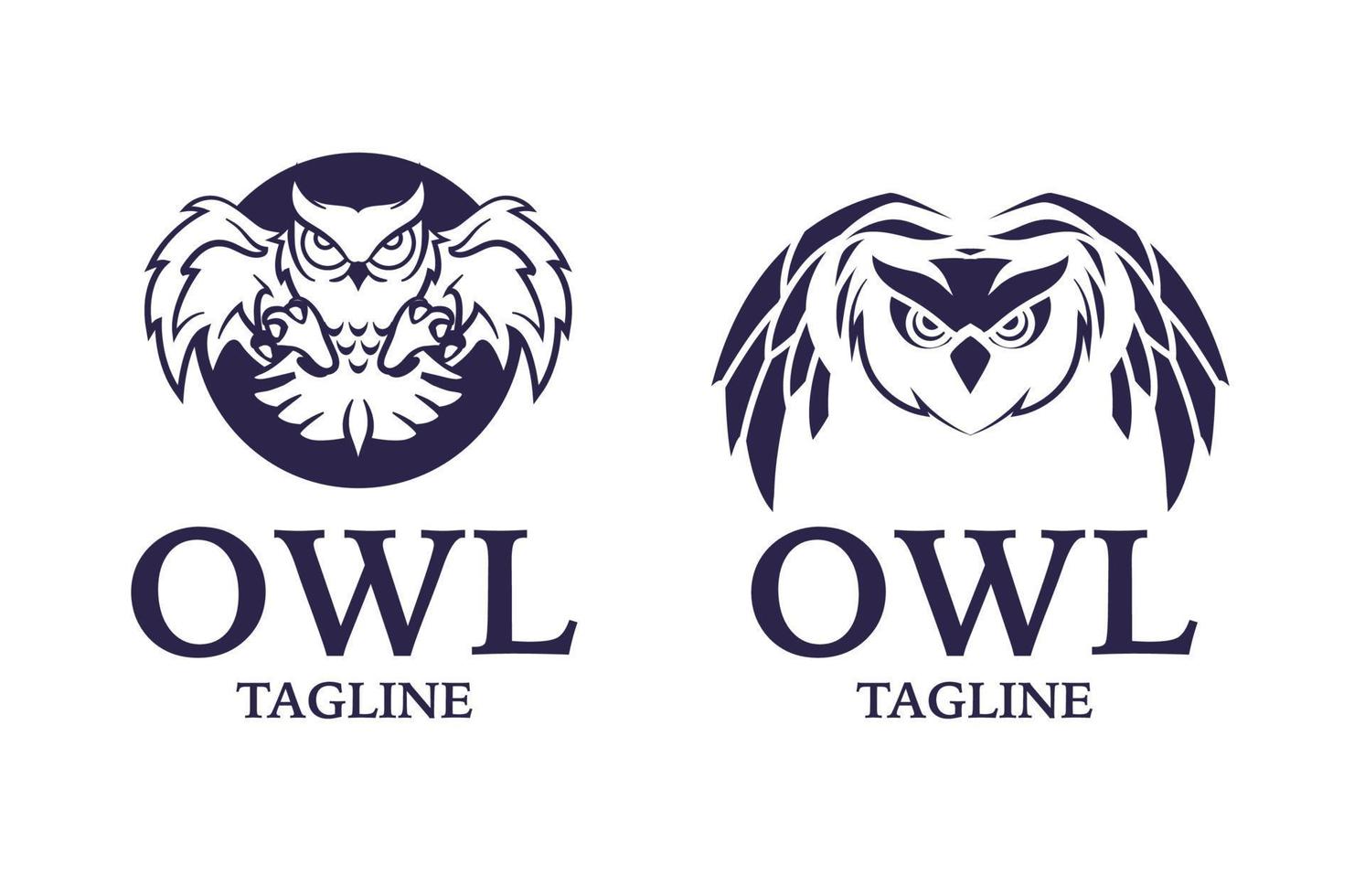 Owl bird logo, education owl, wise owl logo design vector