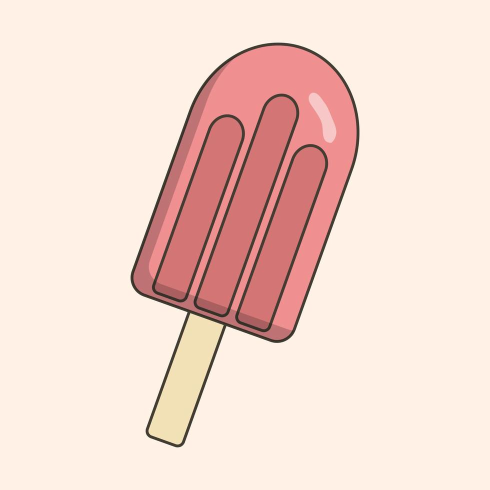 ilustración de helado vector