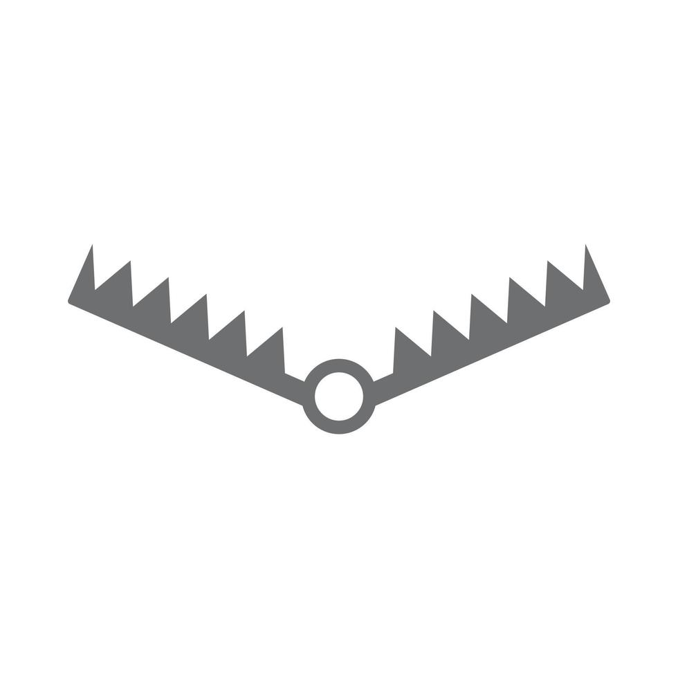 eps10 grey vector bear trap abstract solid art icon isolated on white background. trap symbol in a simple flat trendy modern style for your website design, logo, and mobile application