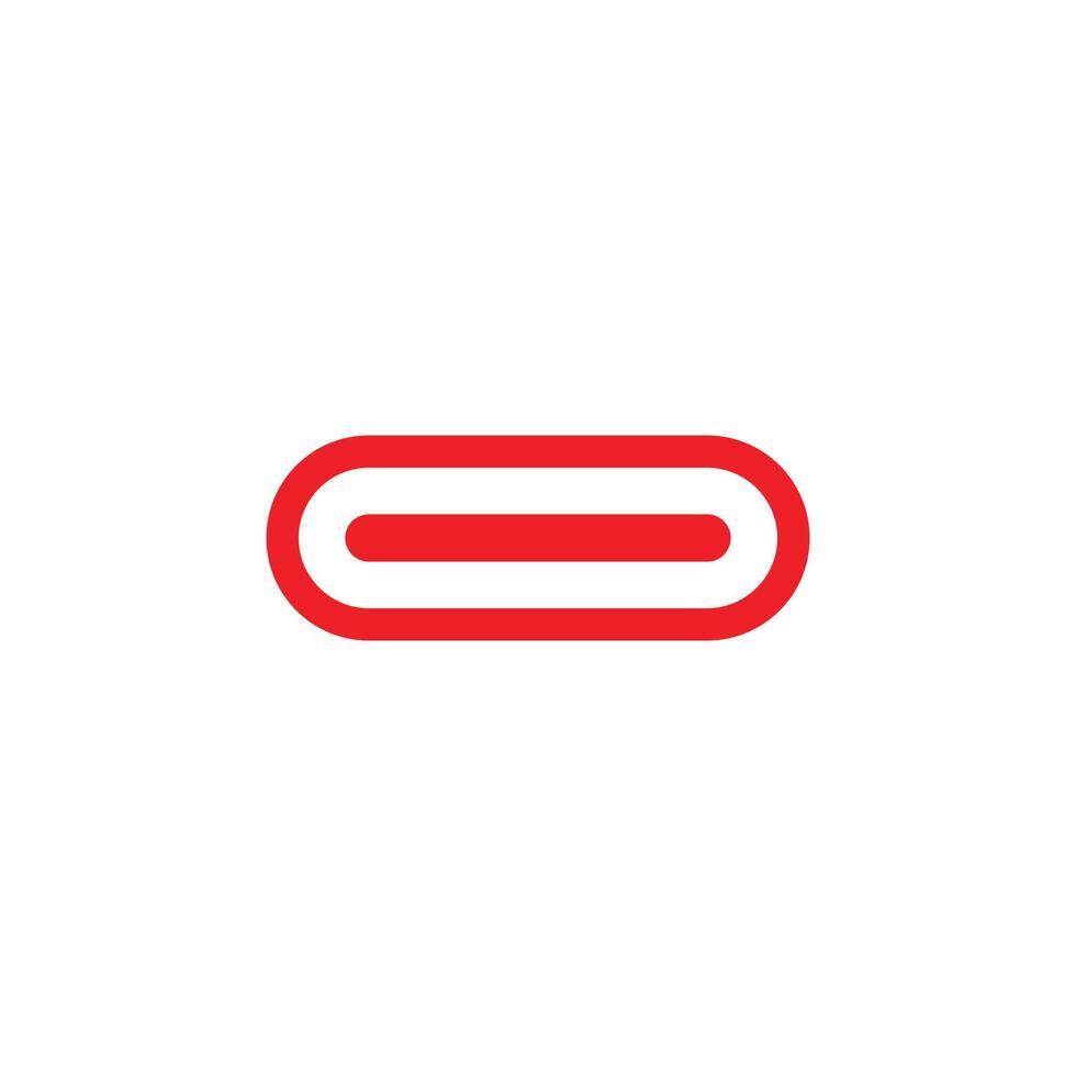 eps10 vector rojo usb tipo c puerto conector icono abstracto aislado sobre fondo blanco. símbolo de cable de carga tipo c en un estilo moderno y plano simple para el diseño de su sitio web, logotipo y aplicación móvil