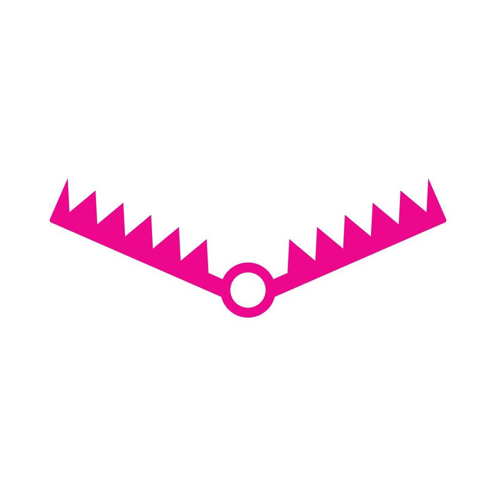 eps10 pink vector bear trap abstract solid art icon isolated on white background. trap symbol in a simple flat trendy modern style for your website design, logo, and mobile application