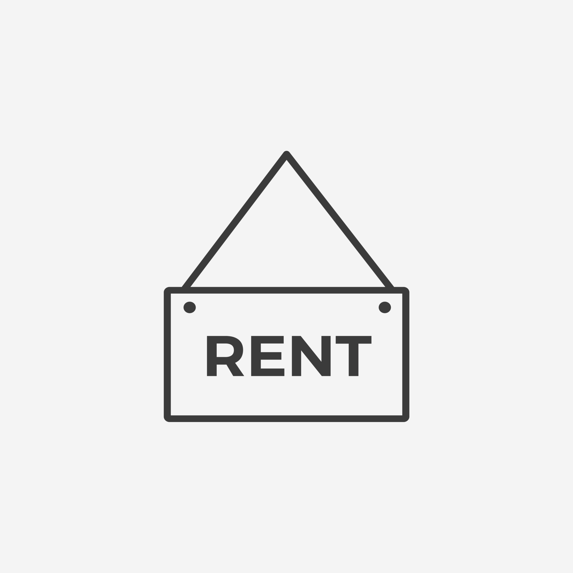 Rent board icon vector isolated. Rent sign symbol 13798355 Vector Art at Vecteezy
