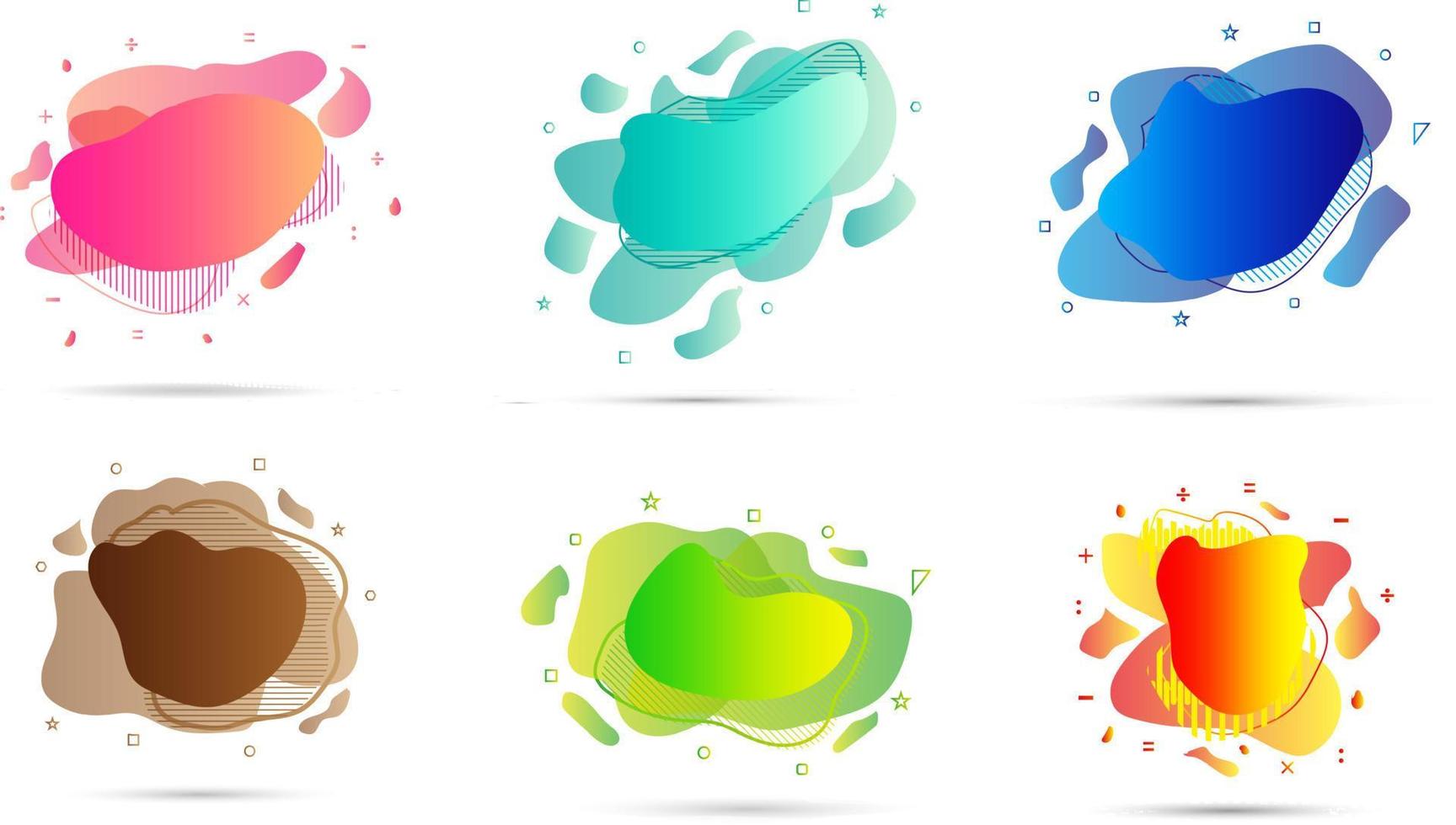 elección de diseño de amoba de color vectorial vector