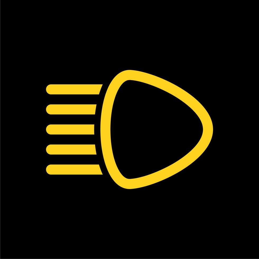 front vehicle light simple icon vector