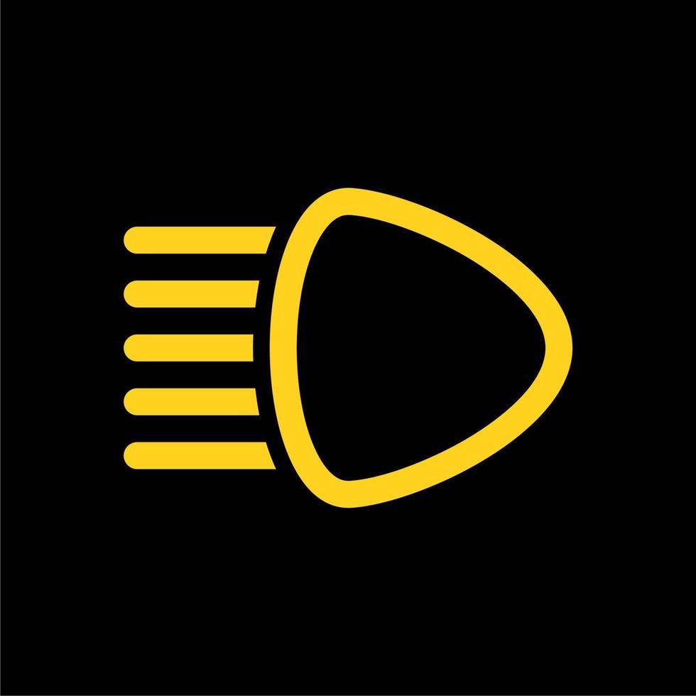 icono simple de la luz del vehículo delantero vector