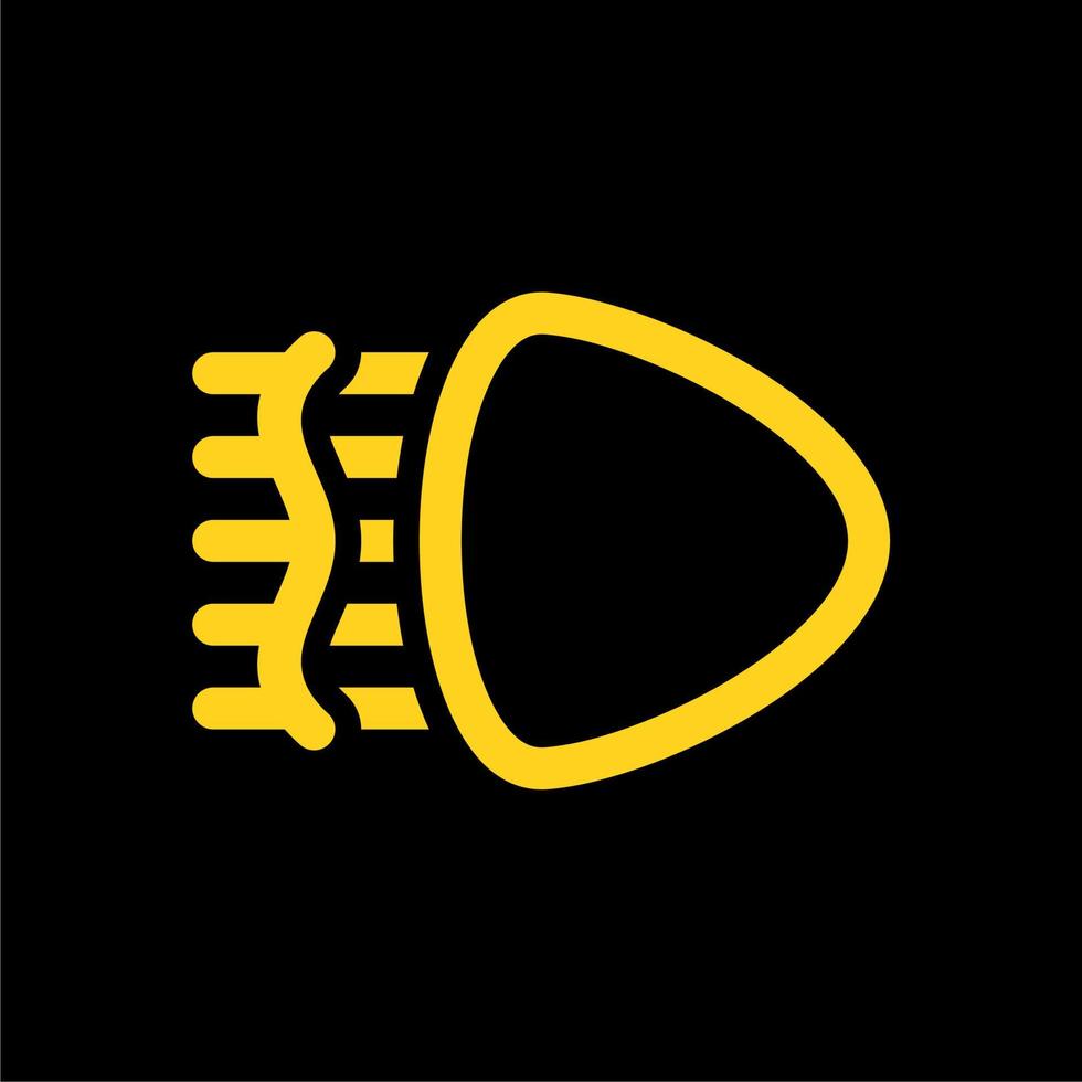 front vehicle light simple icon vector
