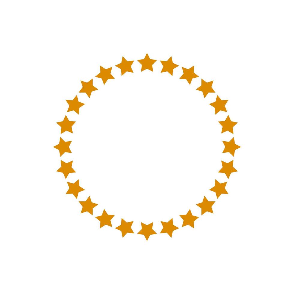 simple circular star icon on white background vector