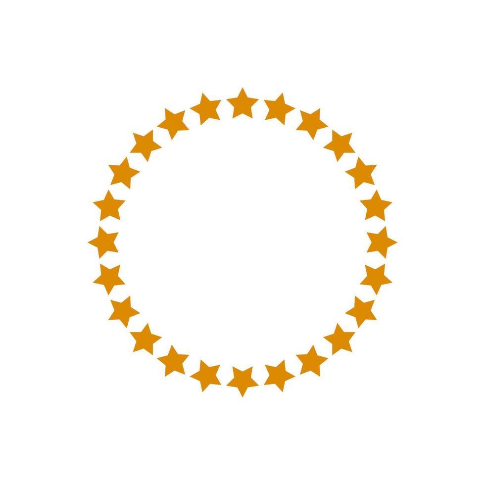 simple circular star icon on white background vector