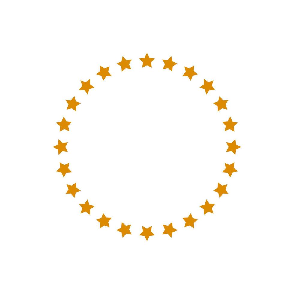 simple circular star icon on white background vector