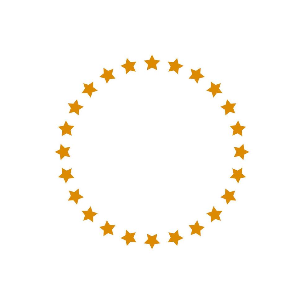 simple circular star icon on white background vector