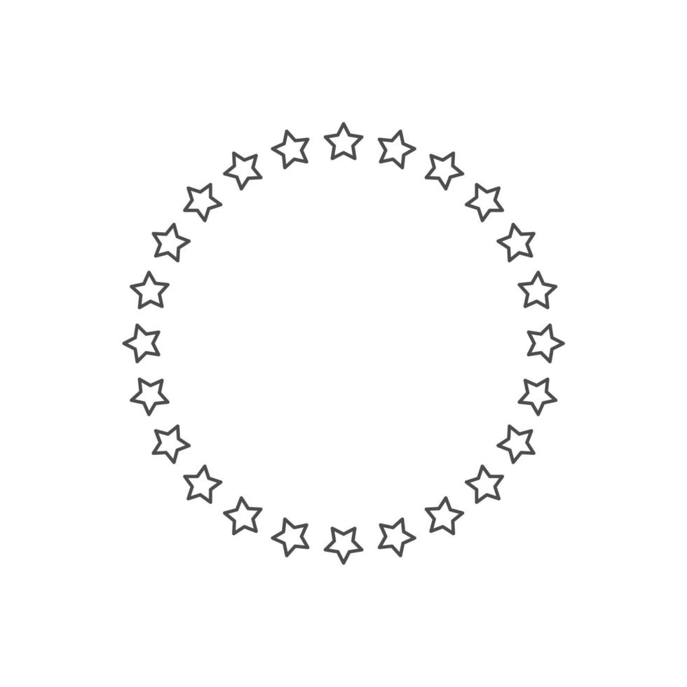 simple circular star icon on white background vector