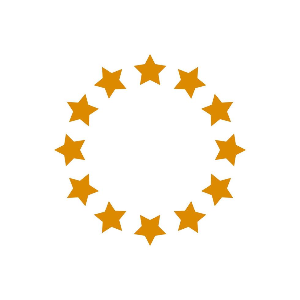 simple circular star icon on white background vector