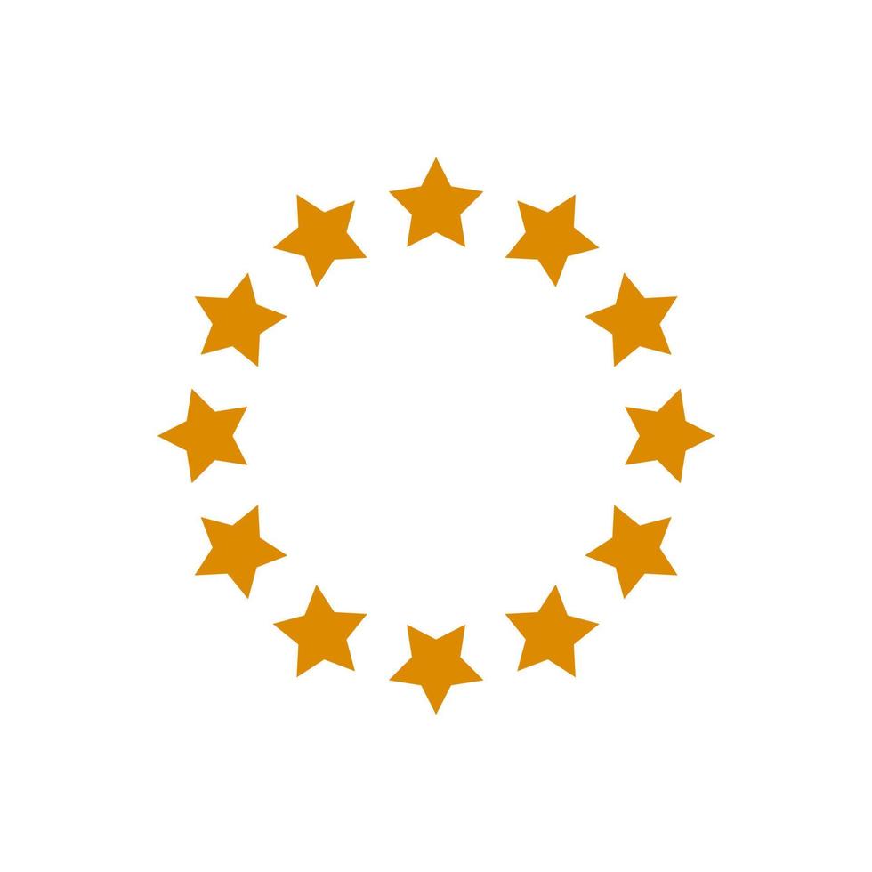 simple circular star icon on white background vector