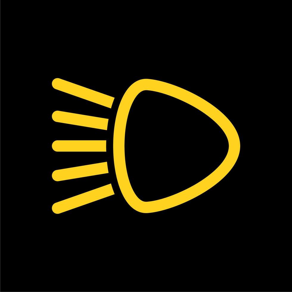 front vehicle light simple icon vector