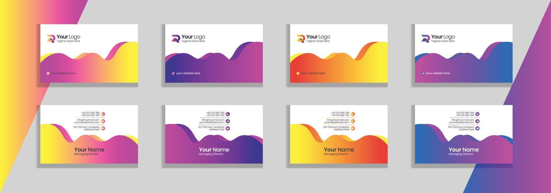Corporate and creative business card design template vector