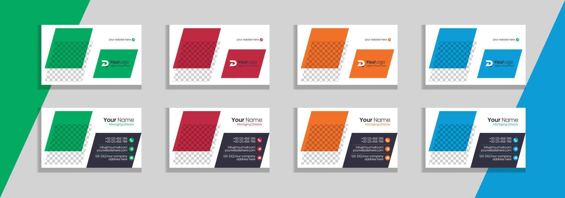 Corporate and creative business card design template vector