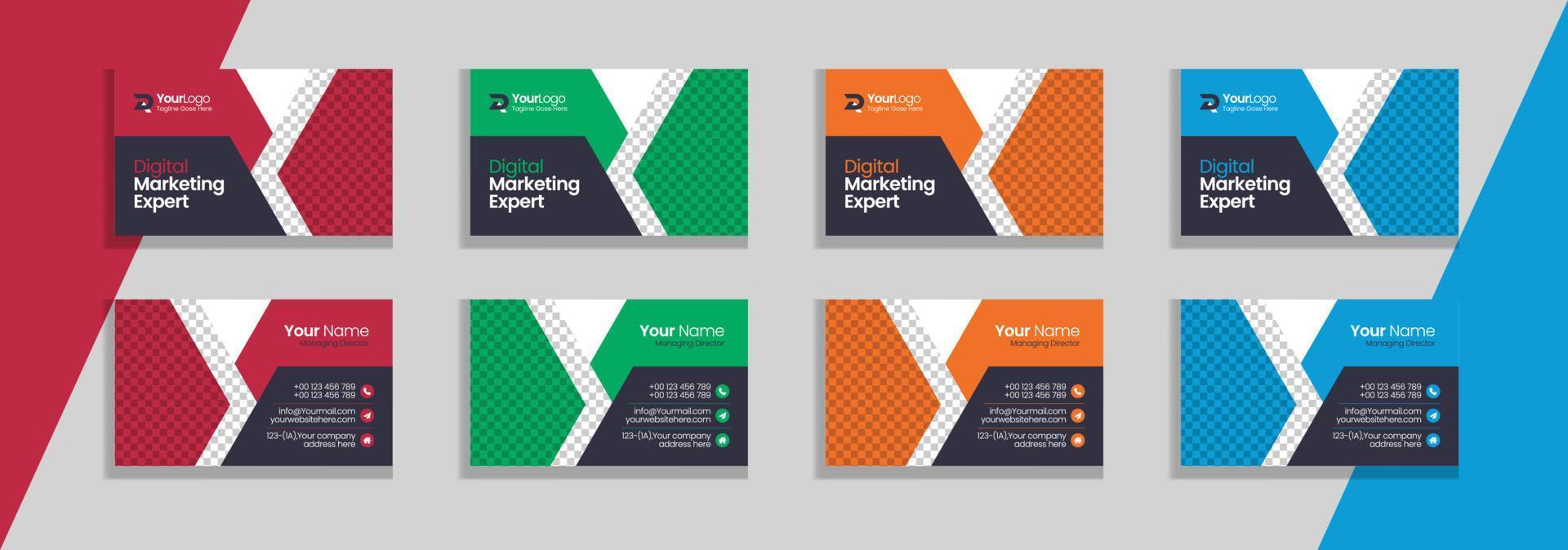 Corporate and creative business card design template vector