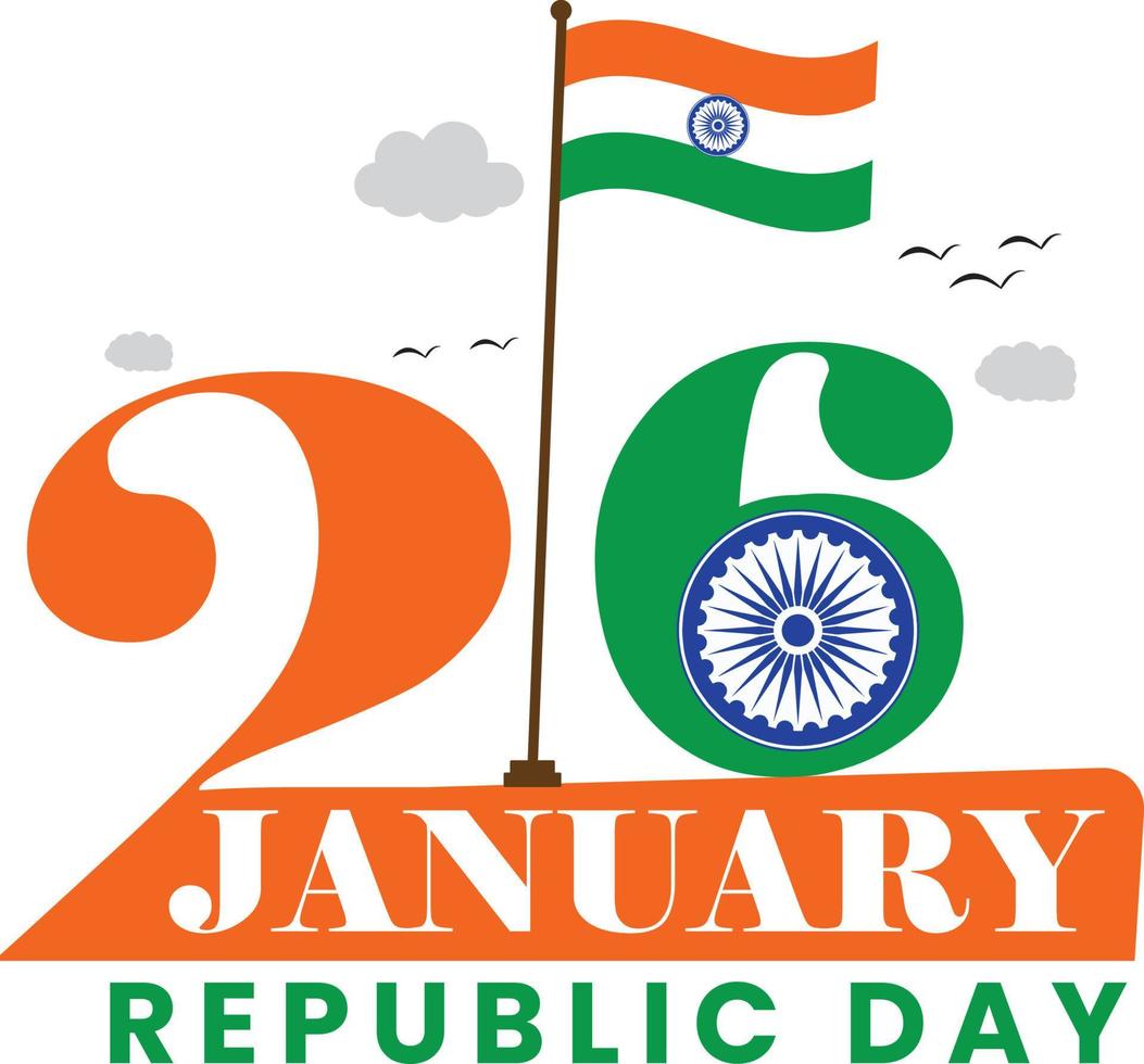 Republic day 26 JANUARY INDIA vector
