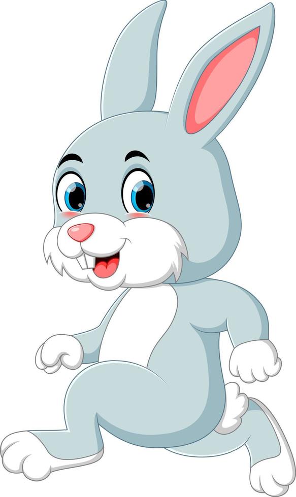 A cute rabbit running vector