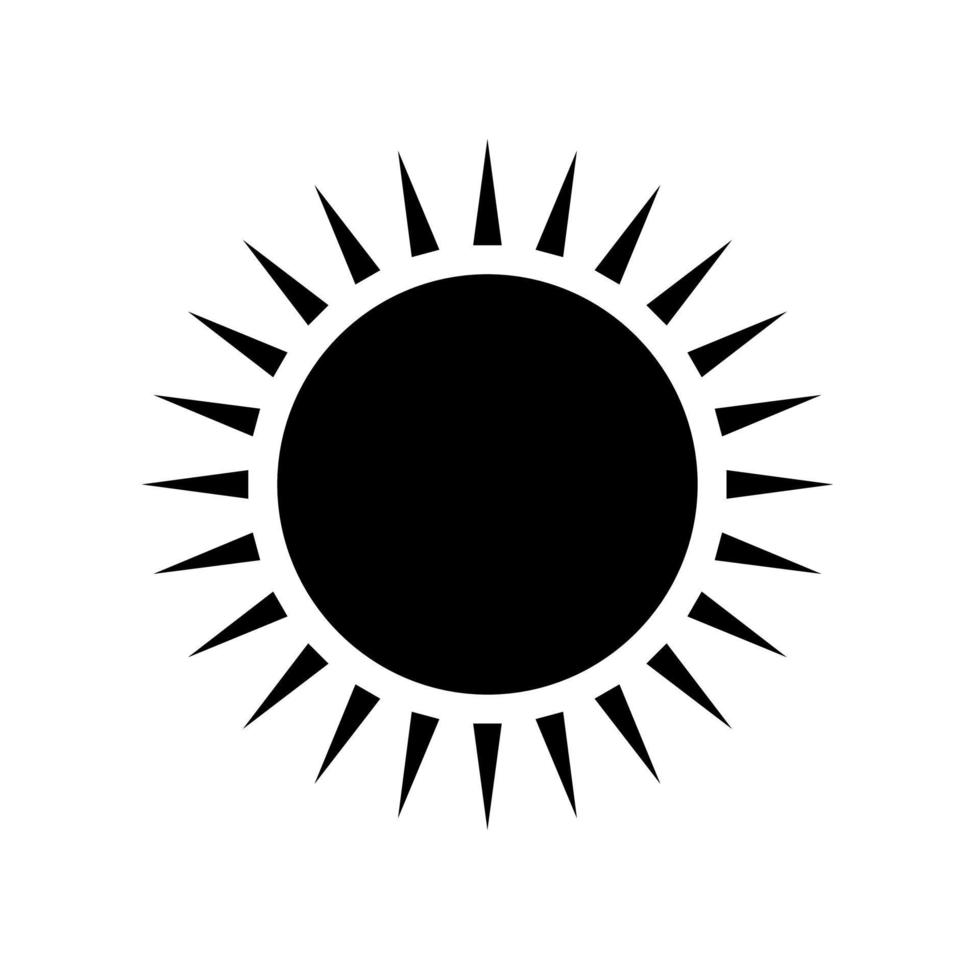 sun icon black color removed vector