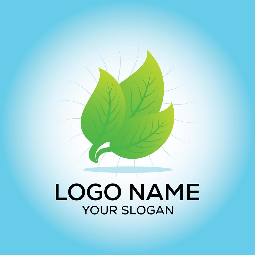 Green Leaf Icon Vector Illustration