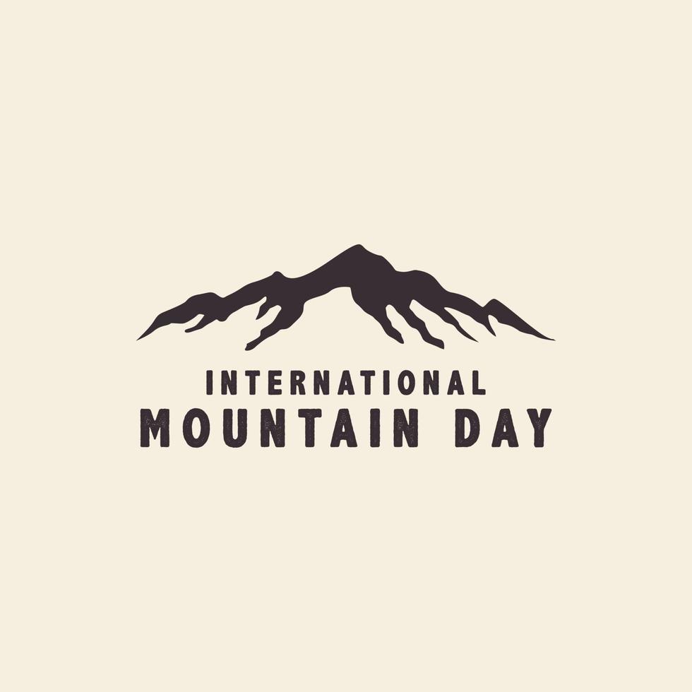 International Mountain Day for greeting cards  posters and banners Vector illustration.