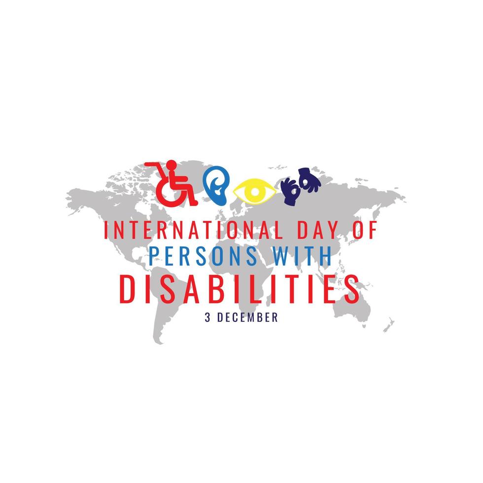 international day people with disabilities design with symbolic icons Vector illustration