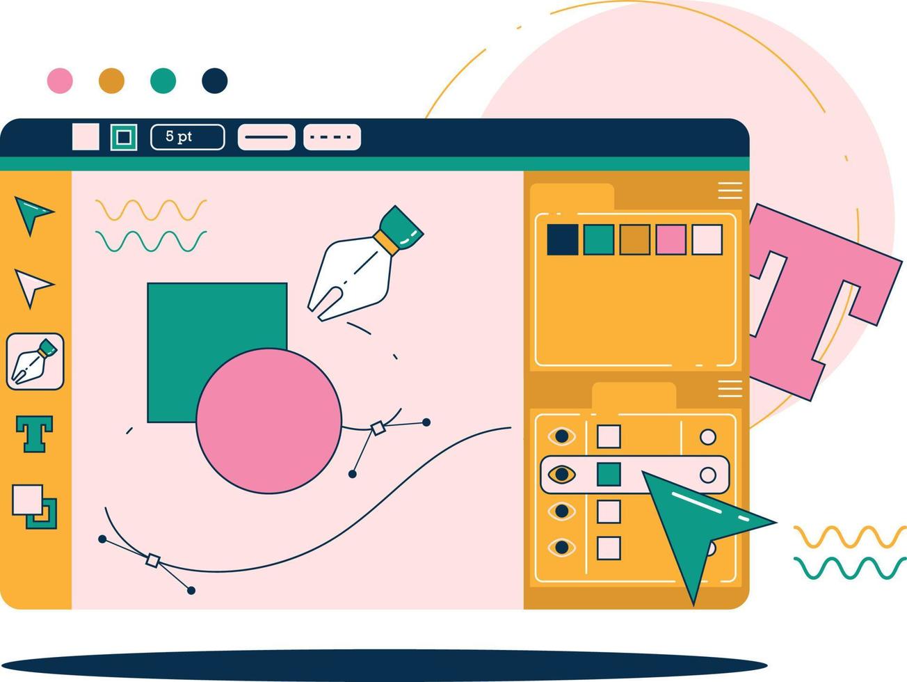 Interface vector editor