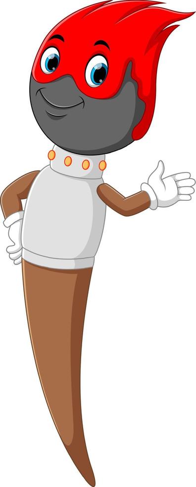 the magic brush is standing with the iron costume vector