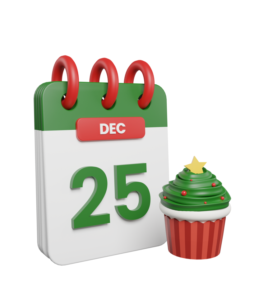 Christmas Day Calendar 3D Icon 13799502 PNG christmas-day-calendar-3d-icon-13799502-png