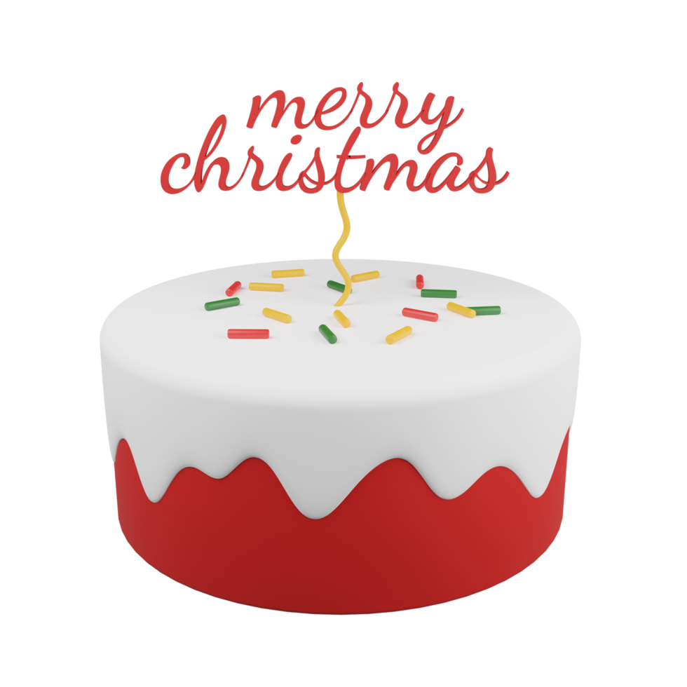 Christmas Cake 3D Icon png