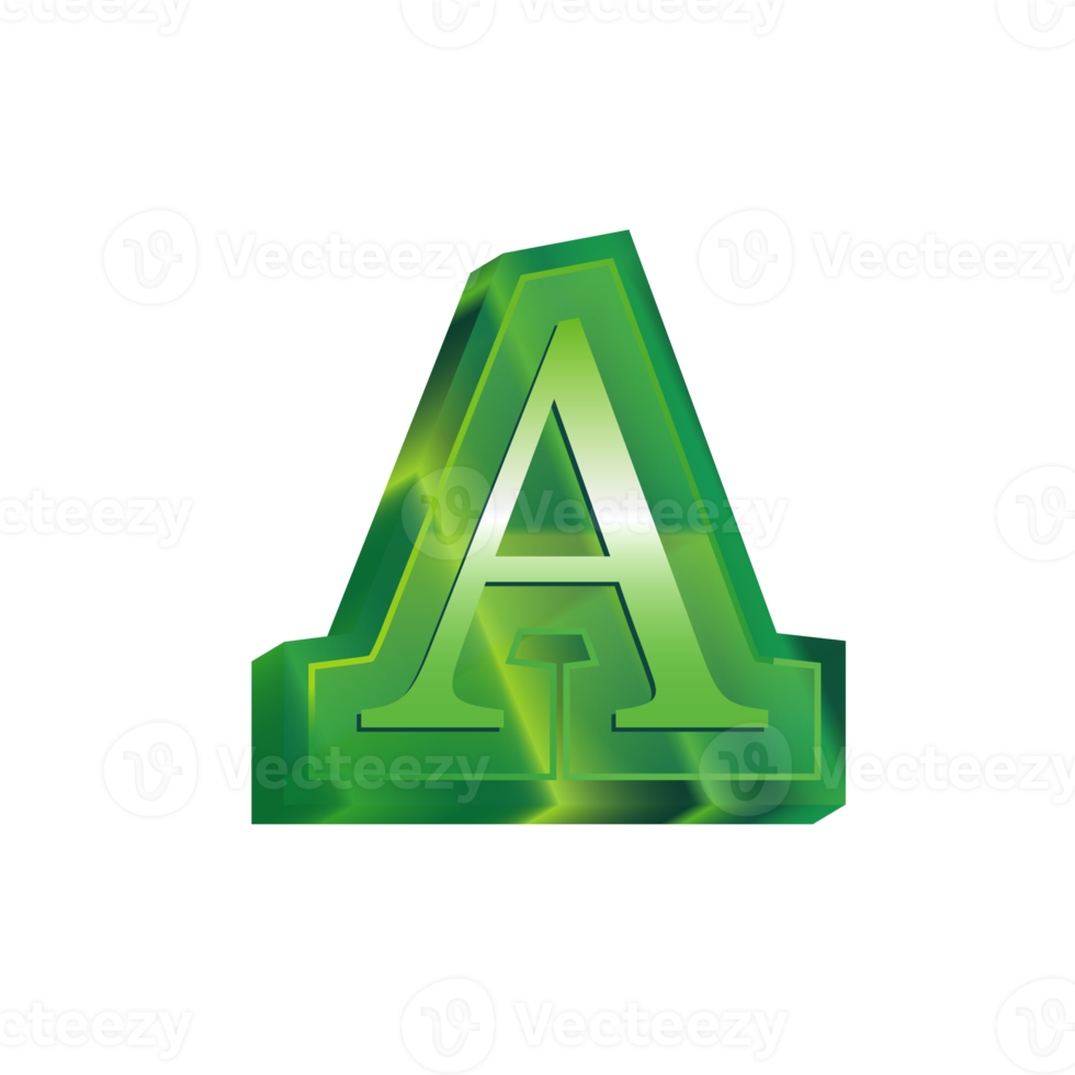 lettre a alphabet brillant png