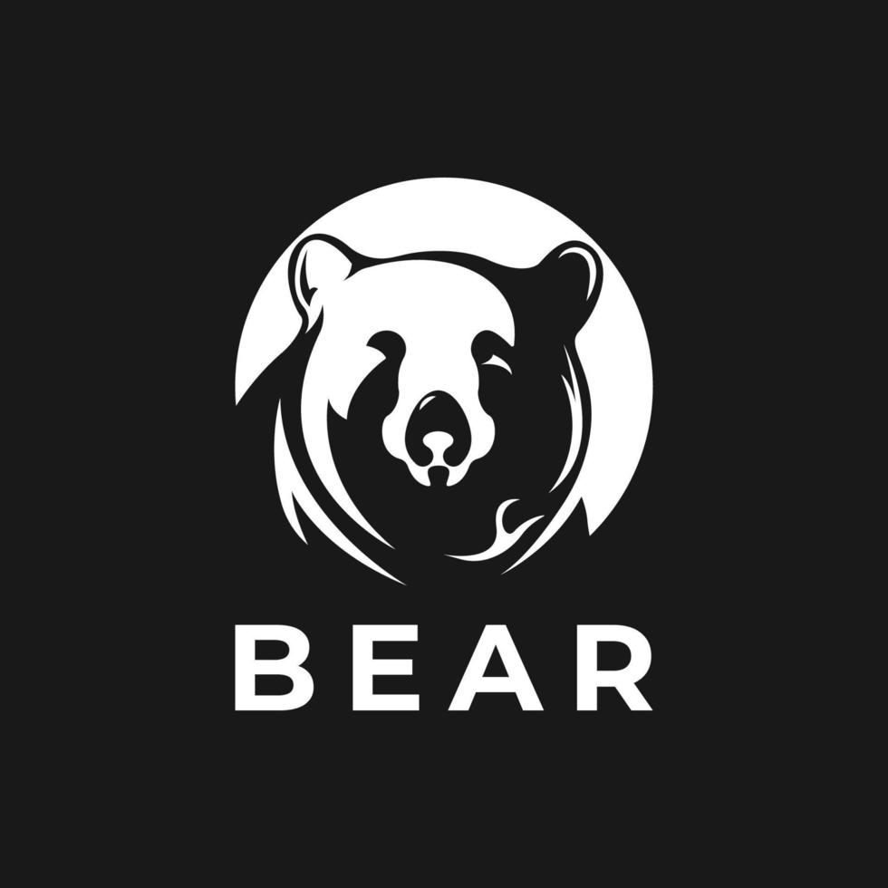 vector de logotipo de cabeza de oso para emblema