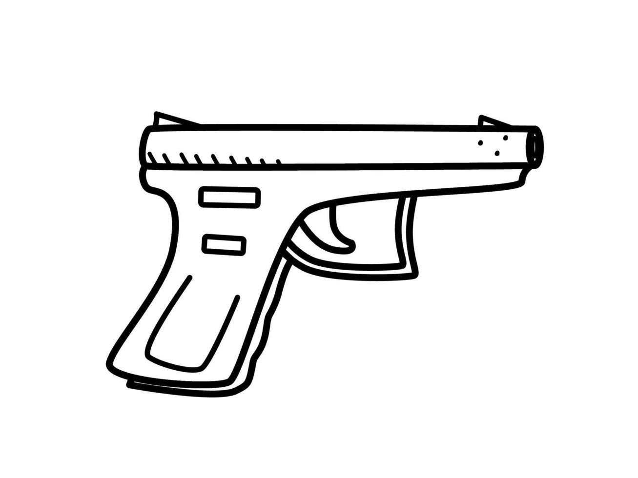 Gun firearms icon vector. Military weapons isolate on white. vector