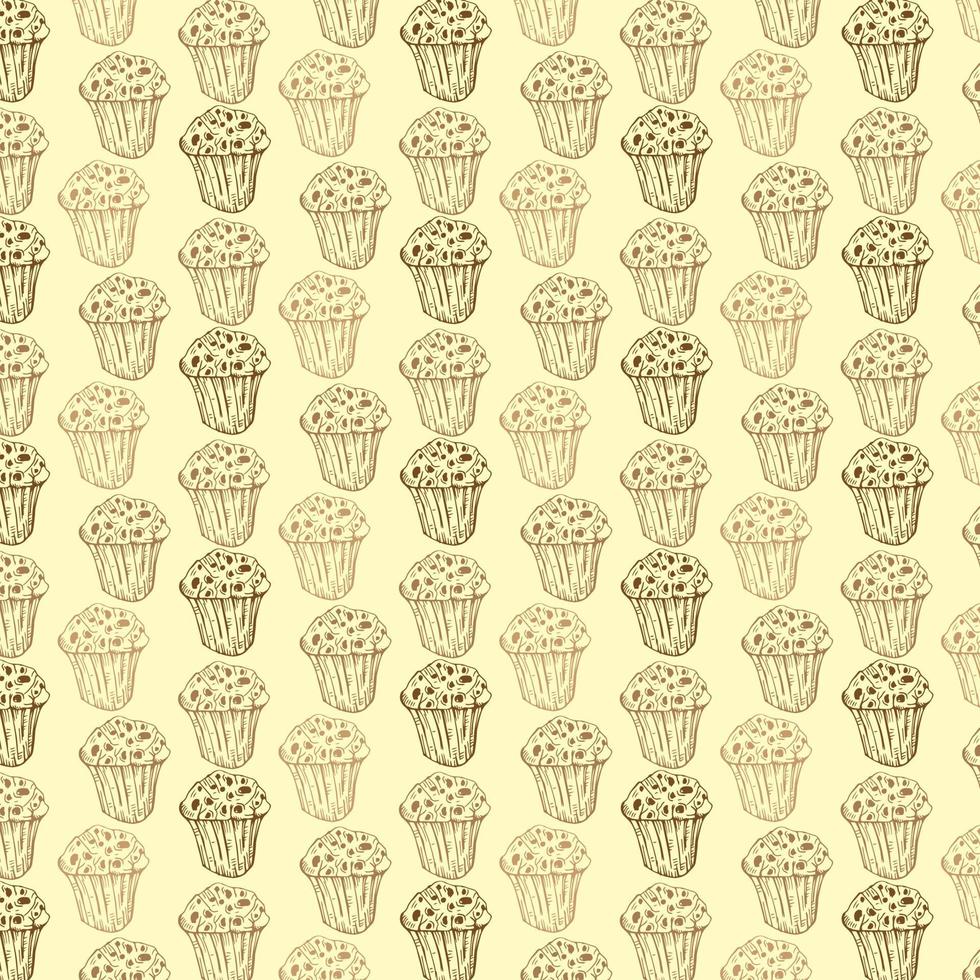 Cupcake pattern vector seamless repeating for any design