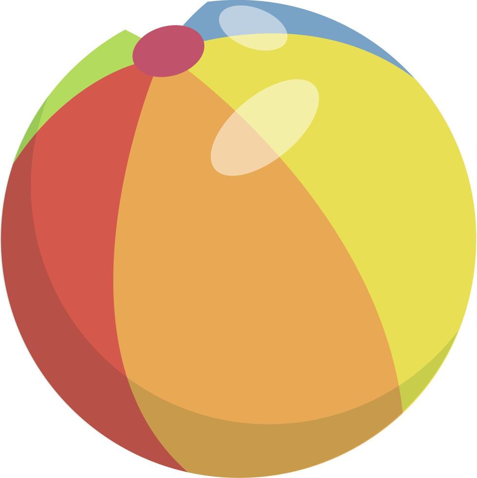 Colorful beach ball isolated on white background vector