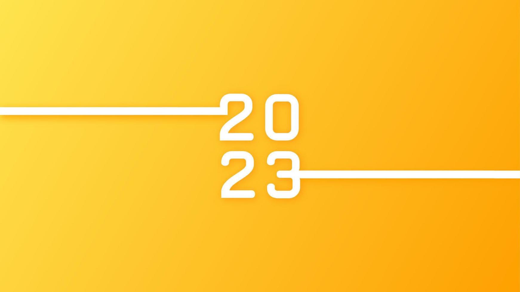 feliz año nuevo de 2023. ilustración de vacaciones vectoriales con diseño de logotipo 2023. vector