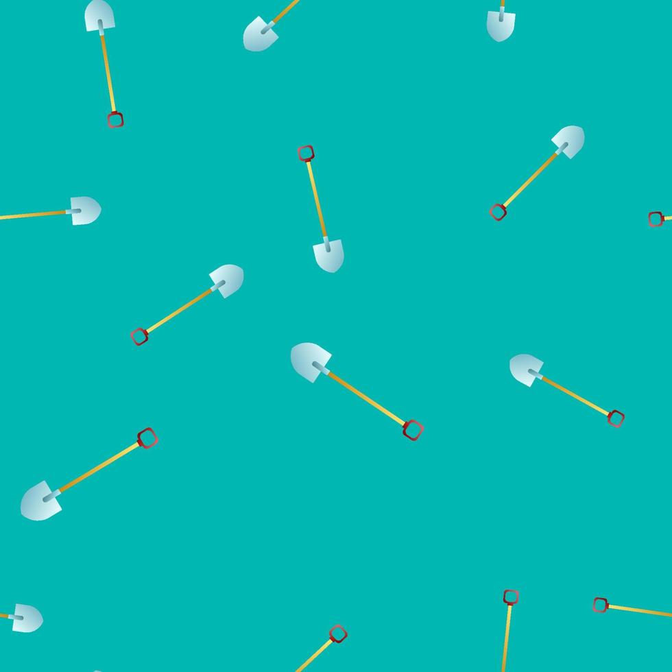 Seamless pattern with garden tools, vector simple shovels