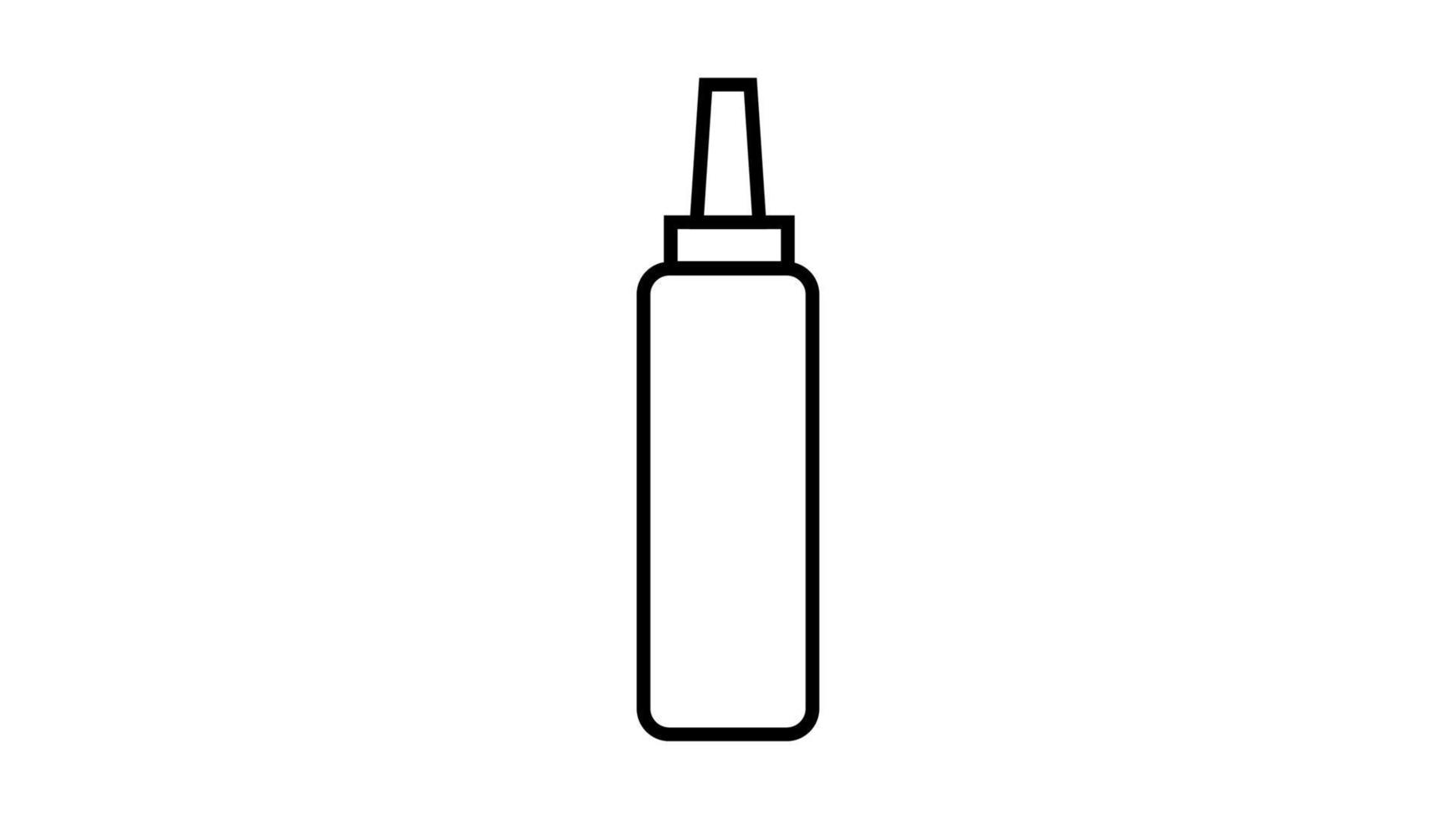 icono de botella de salsa de barbacoa aislado en un fondo blanco vector