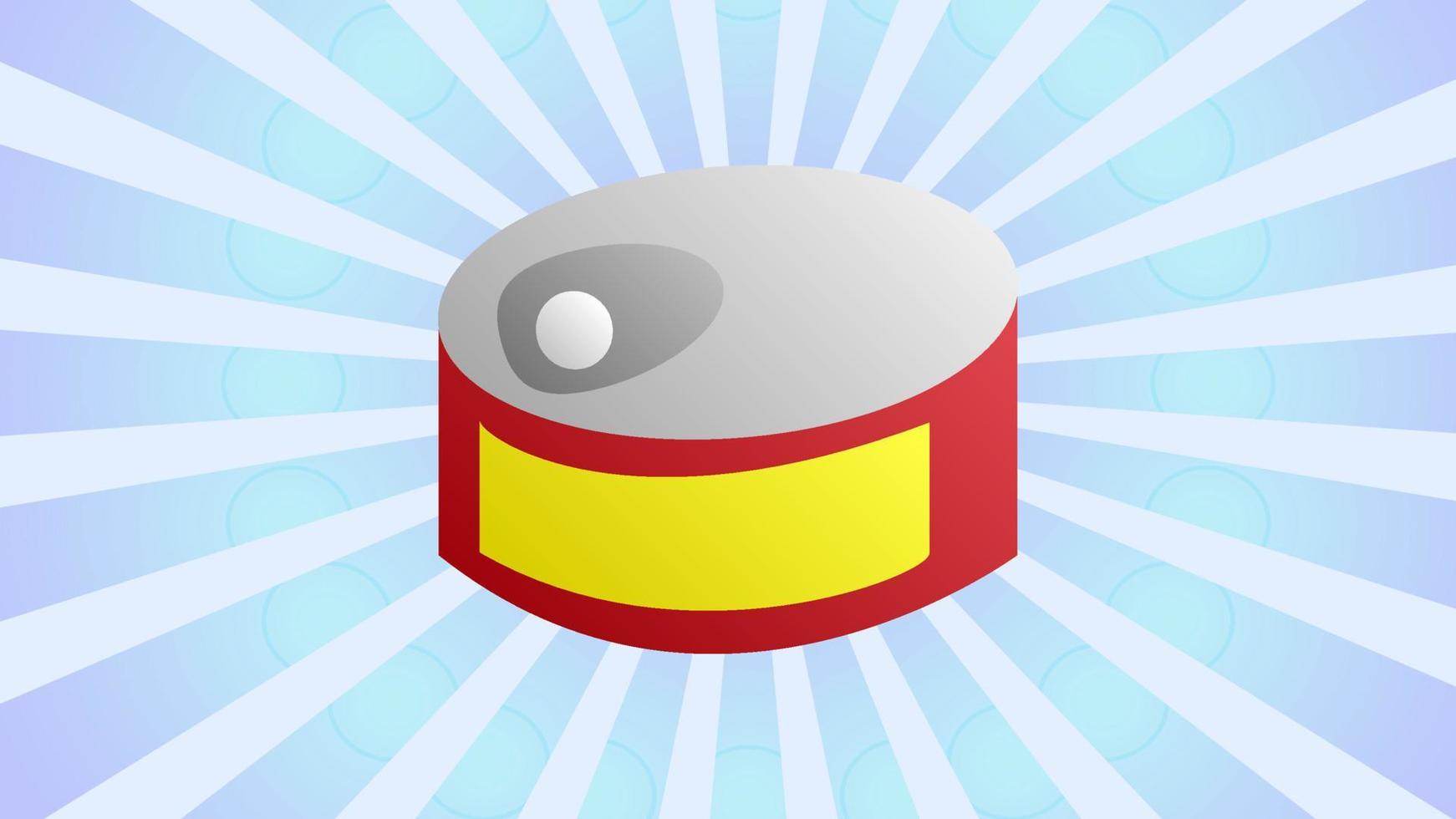 Canned Fish Line Icon, Outline Vector Symbol Illustration. Pixel Perfect, Editable Stroke