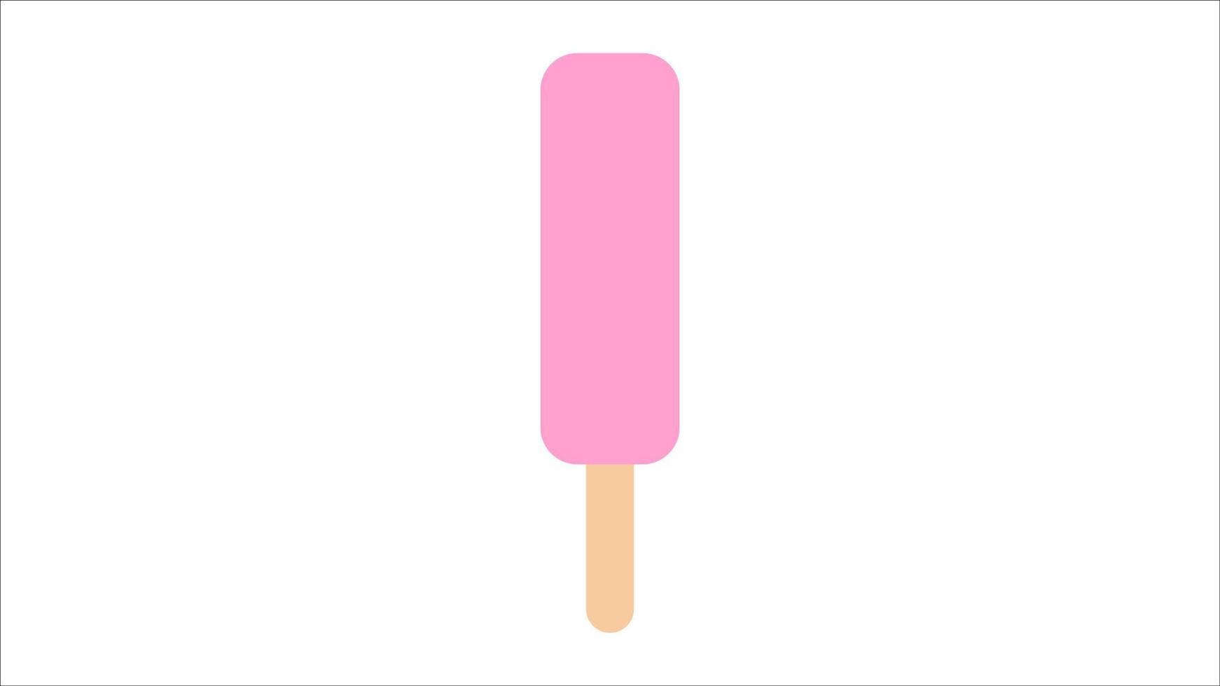 Illustration of a red stick ice cream, strawberry picole. Ideal for catalogs, informational and institutional material vector