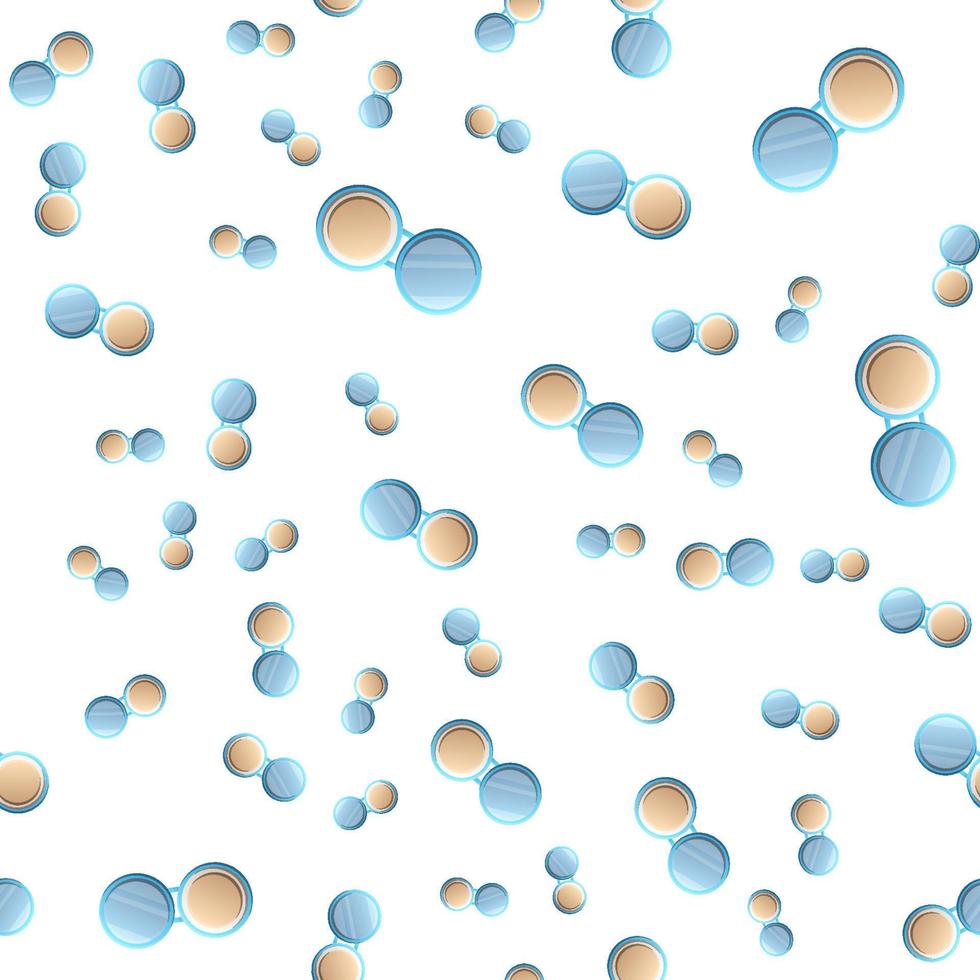 Makeup powder with mirror icon isolated seamless pattern on white background. Vector Illustration