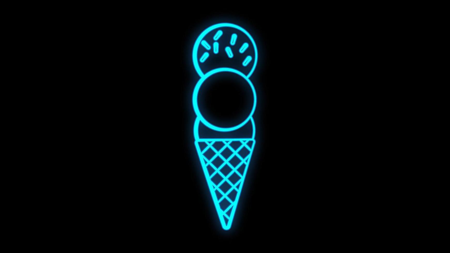 ice cream icon. Elements of Food and drink in neon style icons. Simple icon for websites, web design, mobile app, info graphics vector