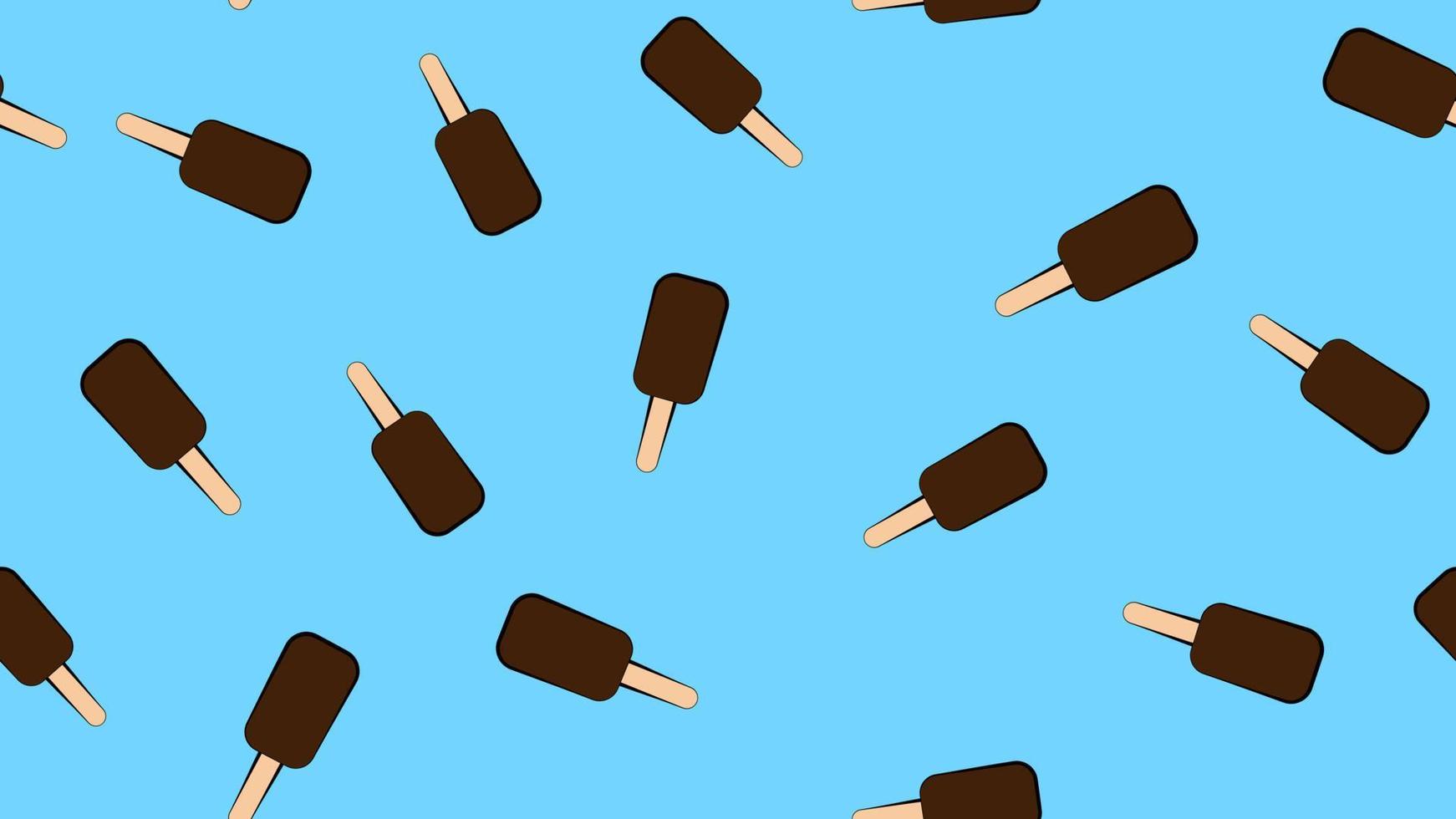 helado de patrones sin fisuras vector ilustración icono aislado dibujos animados chocolate postre dulce frío merienda sabroso congelado