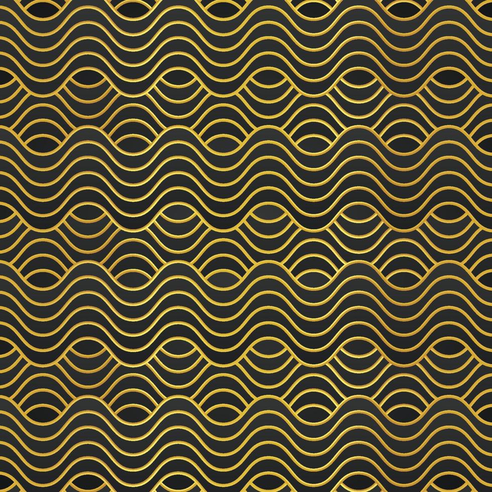 Black and gold wave design banner. vector